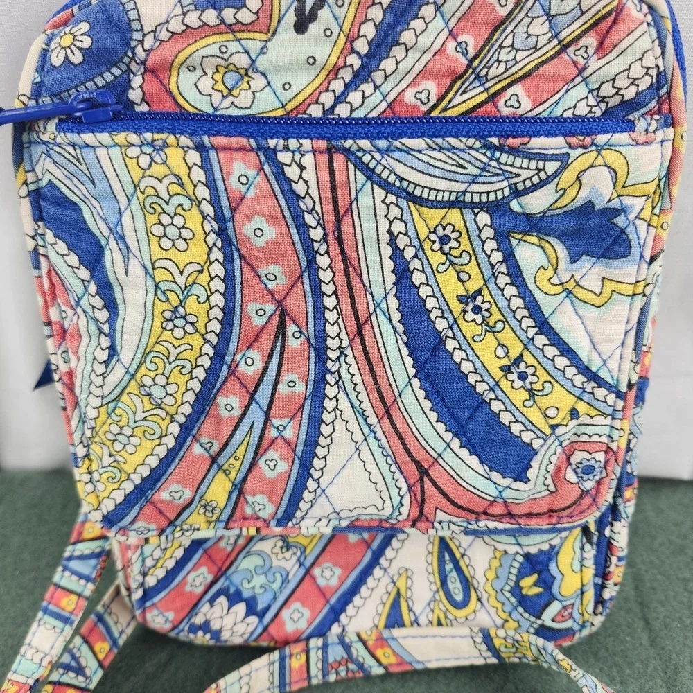 Vera Bradley Marina Paisley Crossbody Hipster Bag Quilted Purse Adjustable Strap